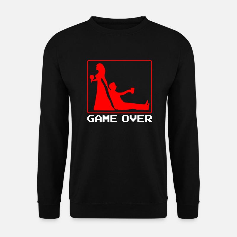 Game Over Mariage mariés célibataire - Sweat-shirt Unisexe - noir