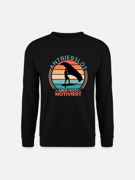 Wing Surf Geschenk Spruch Wing Foiler Surfer - Unisex Pullover - Schwarz