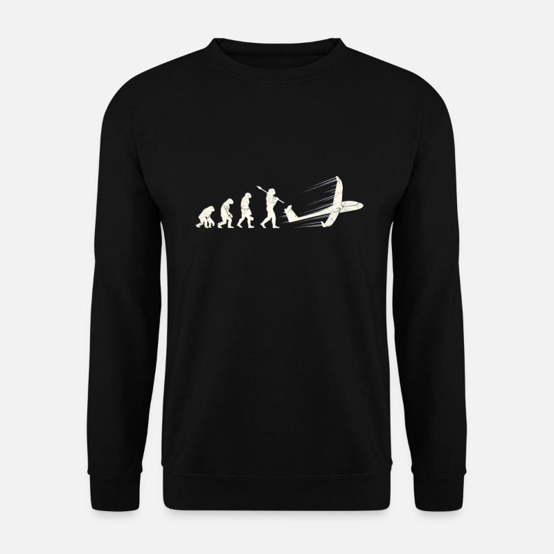 Planeur pilote singe evolution homme - Sweat-shirt Unisexe - noir