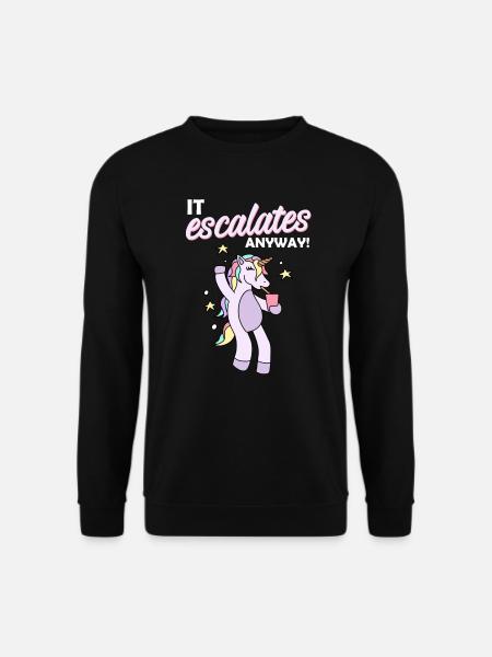 Festival Party Junggesellenabschied Es eskaliert - Unisex Pullover - Schwarz