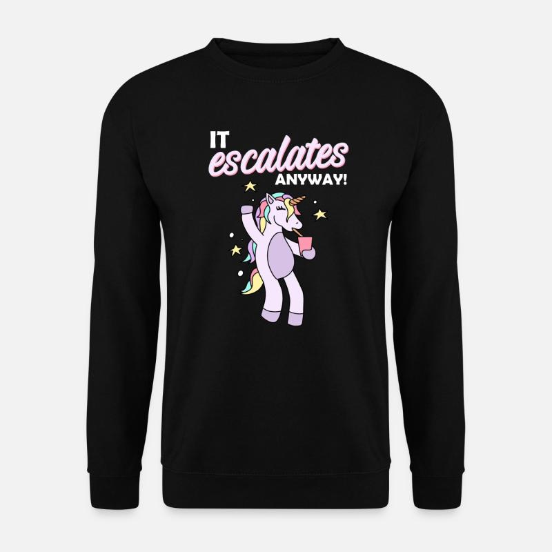 Festival Party Junggesellenabschied Es eskaliert - Unisex Pullover - Schwarz