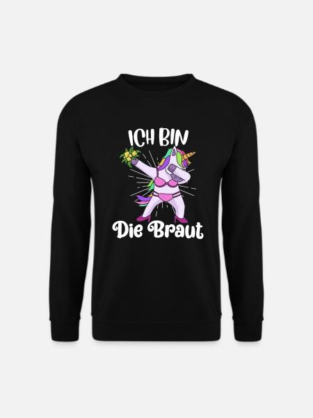 Junggesellenabschied Junggesellin Braut Einhorn - Unisex Pullover - Schwarz
