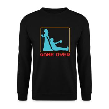Célibataires Enterrement de vie de garçon Gamer Sort - Sweat-shirt Unisexe - noir - Devant - Alina (178cm) & Michal (187cm)