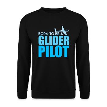 Planeur Spruch Born to be a Glider Pilot - Sweat-shirt Unisexe - noir - Devant - Alina (178cm) & Michal (187cm)