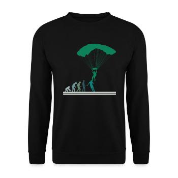 Parachute Evolution Parachute Skydiving - Sweat-shirt Unisexe - noir - Devant - Alina (178cm) & Michal (187cm)