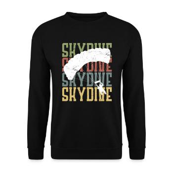 Parachutiste motif Skydive Skydiver - Sweat-shirt Unisexe - noir - Devant - Alina (178cm) & Michal (187cm)