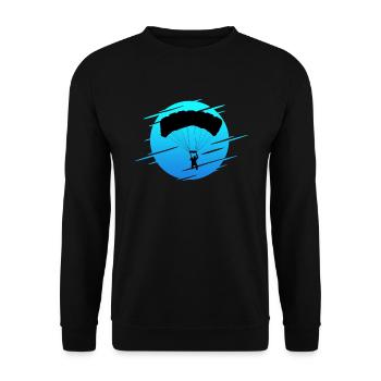 Parachutiste Logo Skydiving Skydiver - Sweat-shirt Unisexe - noir - Devant - Alina (178cm) & Michal (187cm)