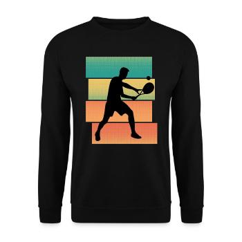 Tennis tennis de tennis cadeau tennis de tennis tournoi de tennis - Sweat-shirt Unisexe - noir - Devant - Alina (178cm) & Michal (187cm)