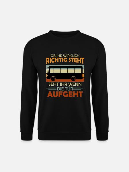 Busfahrer Spaß Geschenk Bus Fahrt Schulbus - Unisex Pullover - Schwarz