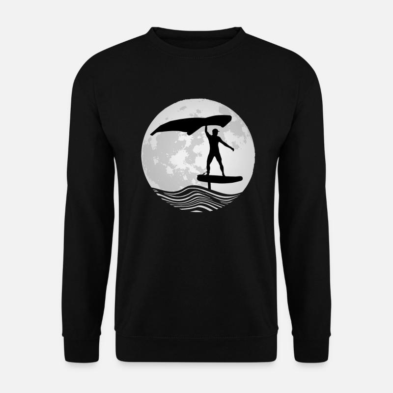 Wing Surf Wing Foil Wingsurfer Geschenk Foiler - Unisex Pullover - Schwarz