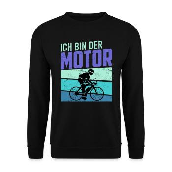 Vélo cadeau hommes drôle sort drôle roue - Sweat-shirt Unisexe - noir - Devant - Alina (178cm) & Michal (187cm)