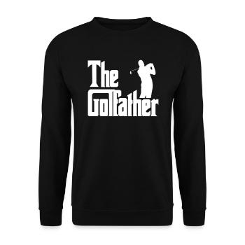 Golf Papa Golfer Father The Golffather Golfer - Unisex Sweatshirt - black - Front - Alina (178cm) & Michal (187cm)