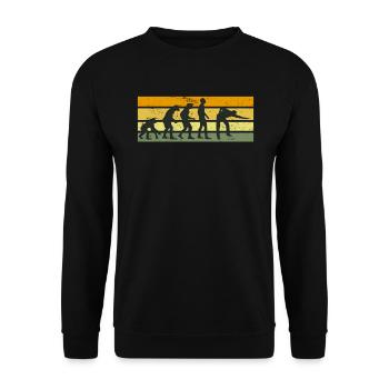 Snooker De l’Évolution de Billard Singe Homme 8-Ball - Sweat-shirt Unisexe - noir - Devant - Alina (178cm) & Michal (187cm)