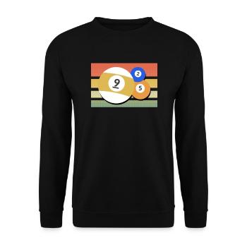 8-Ball Pool Spieler Billardspieler Billard - Unisex Pullover - Schwarz - Vorne - Alina (178cm) & Michal (187cm)
