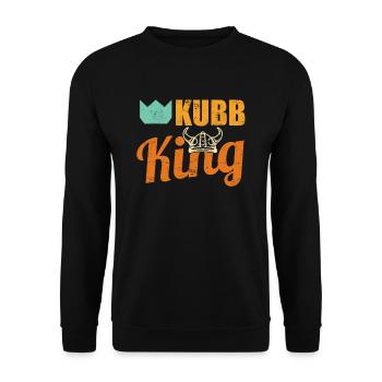 Wikinger Schach Kubb Spiel König Wikingerschach - Unisex Pullover - Schwarz - Vorne - Alina (178cm) & Michal (187cm)