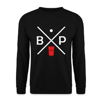 Bière Pong Party à boire Gobelet - Sweat-shirt Unisexe - noir - Devant - Alina (178cm) & Michal (187cm)