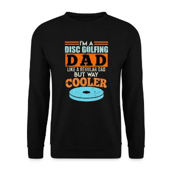 Discgolf papa Disc Golf père hommes - Sweat-shirt Unisexe - noir - Devant - Alina (178cm) & Michal (187cm)