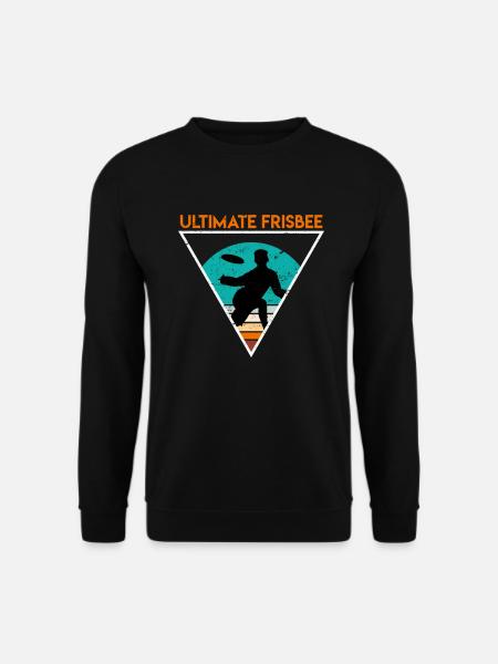 Retro Ultimate Frisbee - Unisex Pullover - Schwarz