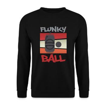 Drinking game Flunkyball Student Party - Unisex Sweatshirt - black - Front - Alina (178cm) & Michal (187cm)