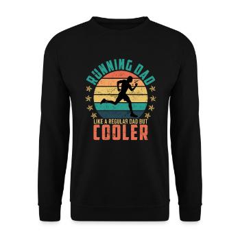 Vatertag Geschenk für Läufer und Jogger Marathon - Unisex Pullover - Schwarz - Vorne - Alina (178cm) & Michal (187cm)