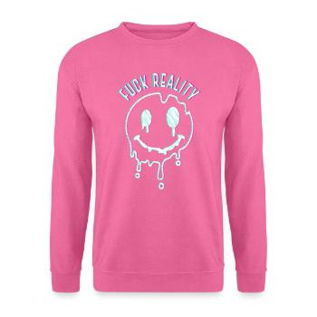 Techno Musik Spruch Fuch Reality Hardtek Hardstyle - Unisex Pullover - Pink - Vorne