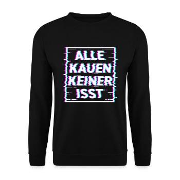 Lustiges Drogen MDMA Extasy Motiv Techno Festival - Unisex Pullover - Schwarz - Vorne - Alina (178cm) & Michal (187cm)