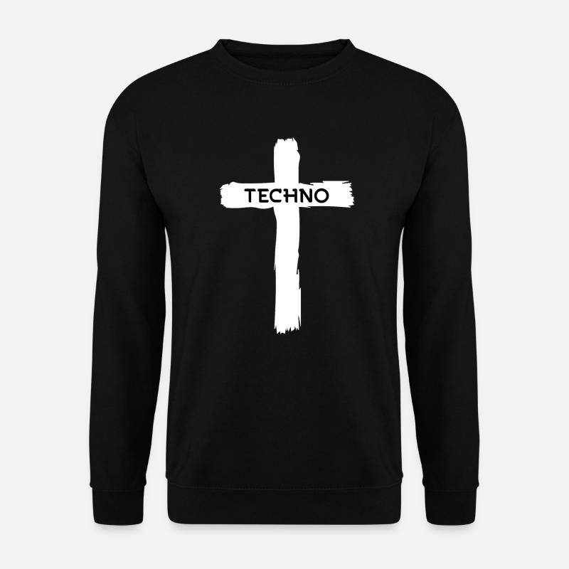 Techno Musique Croix - Sweat-shirt Unisexe - noir