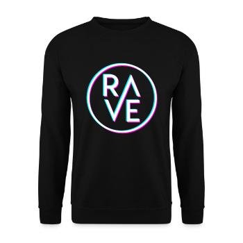 Techno Tekk Raver Rave Geschenk Techno Party - Unisex Pullover - Schwarz - Vorne - Alina (178cm) & Michal (187cm)