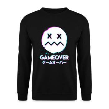 Game over Acid Techno Musique Japon - Sweat-shirt Unisexe - noir - Devant - Alina (178cm) & Michal (187cm)