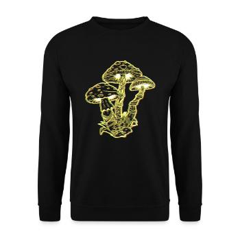 LSD Party Drogen Pilze Acid - Unisex Pullover - Schwarz - Vorne - Alina (178cm) & Michal (187cm)
