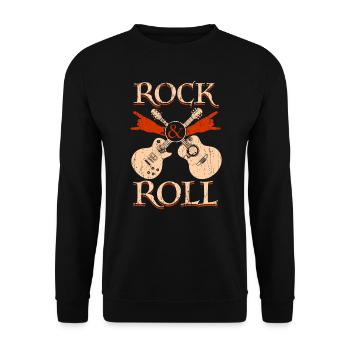 Rock and Roll Guitare acoustique Guitare e-guitare musiciens - Sweat-shirt Unisexe - noir - Devant - Alina (178cm) & Michal (187cm)
