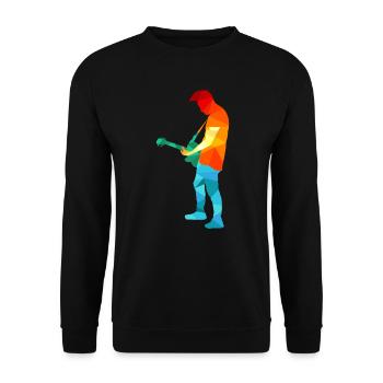 Rock Music Punk Rock Polygon Art Punker - Unisex Sweatshirt - black - Front - Alina (178cm) & Michal (187cm)