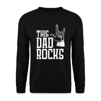 Handzeichen Rocker rock rock ce père rock - Sweat-shirt Unisexe - noir - Devant - Alina (178cm) & Michal (187cm)