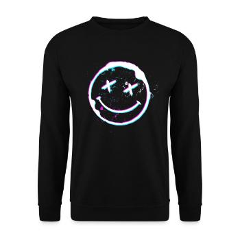 Techno Musik Psy Trance Acid Hardtekk - Unisex Pullover - Schwarz - Vorne - Alina (178cm) & Michal (187cm)
