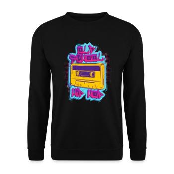 Old School Hip Hop Rap Music Rap 90s Music - Unisex Sweatshirt - black - Front - Alina (178cm) & Michal (187cm)