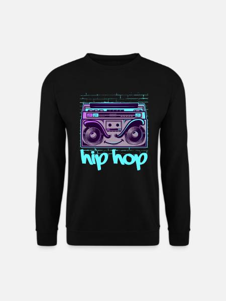 Hip Hop Magnétoscope Rapper Musique 90 HipHop - Sweat-shirt Unisexe - noir
