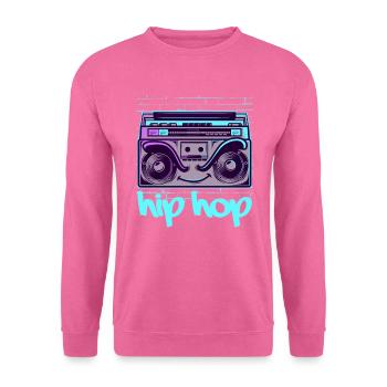 Hip Hop Kassettenrekorder Rapper Musik 90er HipHop - Unisex Pullover - Pink - Vorne