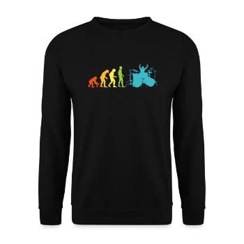 Groupe de musique Batteur Evolution Drumsticks - Sweat-shirt Unisexe - noir - Devant - Alina (178cm) & Michal (187cm)