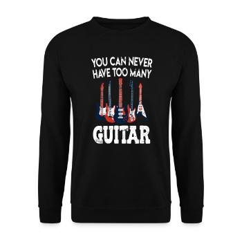 Musique guitare guitariste - Sweat-shirt Unisexe - noir - Devant - Alina (178cm) & Michal (187cm)