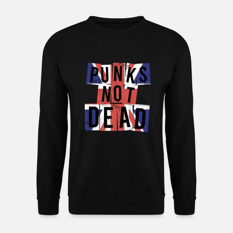 Rocker Rockmusik Spruch Punk is not Dead Punk Rock - Unisex Pullover - Schwarz