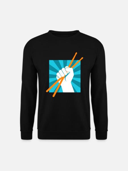 Drummer Drumsticks Schlagzeuger Musiker Rocker - Unisex Pullover - Schwarz