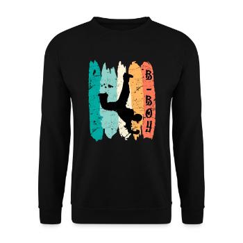 B-Boy Breakdancer Street Art Urban Danse Hip Hop - Sweat-shirt Unisexe - noir - Devant - Alina (178cm) & Michal (187cm)