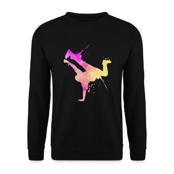 Breakdance Street Art Breakdancer Hip Hop - Sweat-shirt Unisexe - noir - Devant - Alina (178cm) & Michal (187cm)