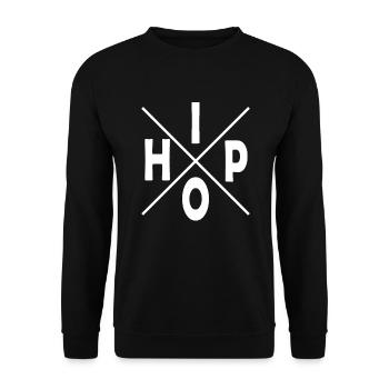 Hip Hop Rap Musik Rapper HipHop - Unisex Pullover - Schwarz - Vorne - Alina (178cm) & Michal (187cm)