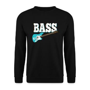 Basse Musicien Basse Guitare E-Rock Rock - Sweat-shirt Unisexe - noir - Devant - Alina (178cm) & Michal (187cm)