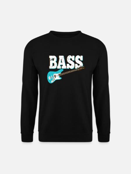 Bass Musician Bass Guitar Electric Guitar Rock Music - Unisex Sweatshirt - black