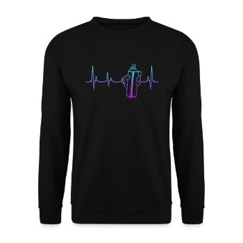 Graffiti artiste Spray bombe laque - Sweat-shirt Unisexe - noir - Devant - Alina (178cm) & Michal (187cm)