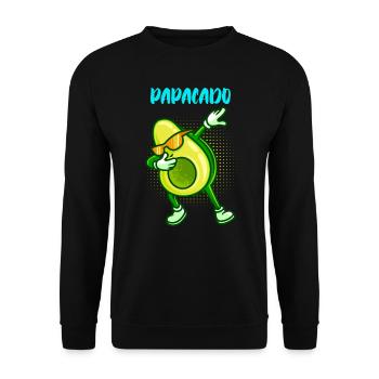 Papacado Expecting Dad Expecting Parents-to-be Daddy - Unisex Sweatshirt - black - Front - Alina (178cm) & Michal (187cm)