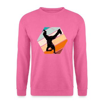 Breakdance Retro Breakdancer B-Boy - Sweat-shirt Unisexe - rose - Devant