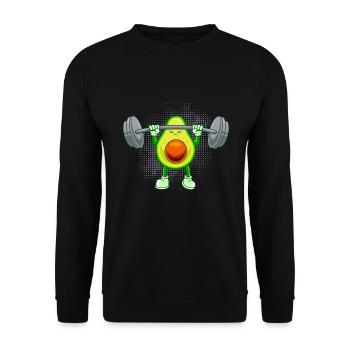 Veganer Sportler Gewichtsheber Gym Sport Fitness - Unisex Pullover - Schwarz - Vorne - Alina (178cm) & Michal (187cm)